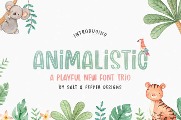 Animalistic Trio Font for Handmade Creativity