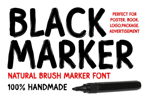Black Marker: The Ultimate Brushed Display Font for Bold Designs