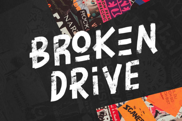 Broken Drive Font for Bold Visual Impact