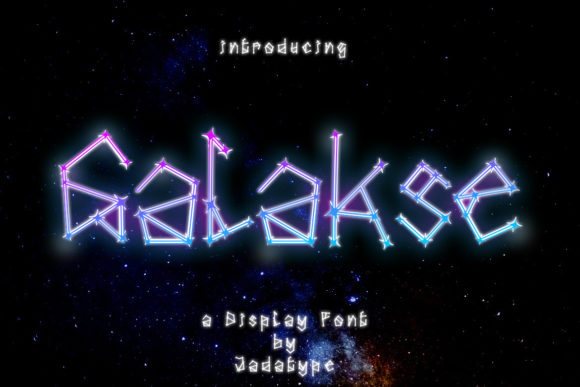 Galakse: A Playful Display Font for Space-Themed Branding