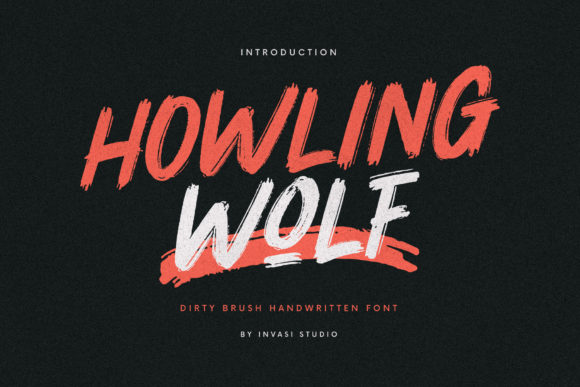 Howling Wolf Font for Bold and Brushed Craft Projects
