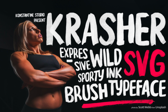Krasher Font for Modern Web Design