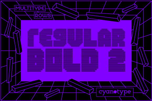 MultiType Rows Regular Bold 2 for Trendy Branding and Display Needs