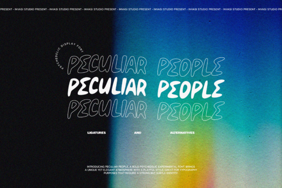 Peculiar People: A Psychedelic Display Font for Bold Branding